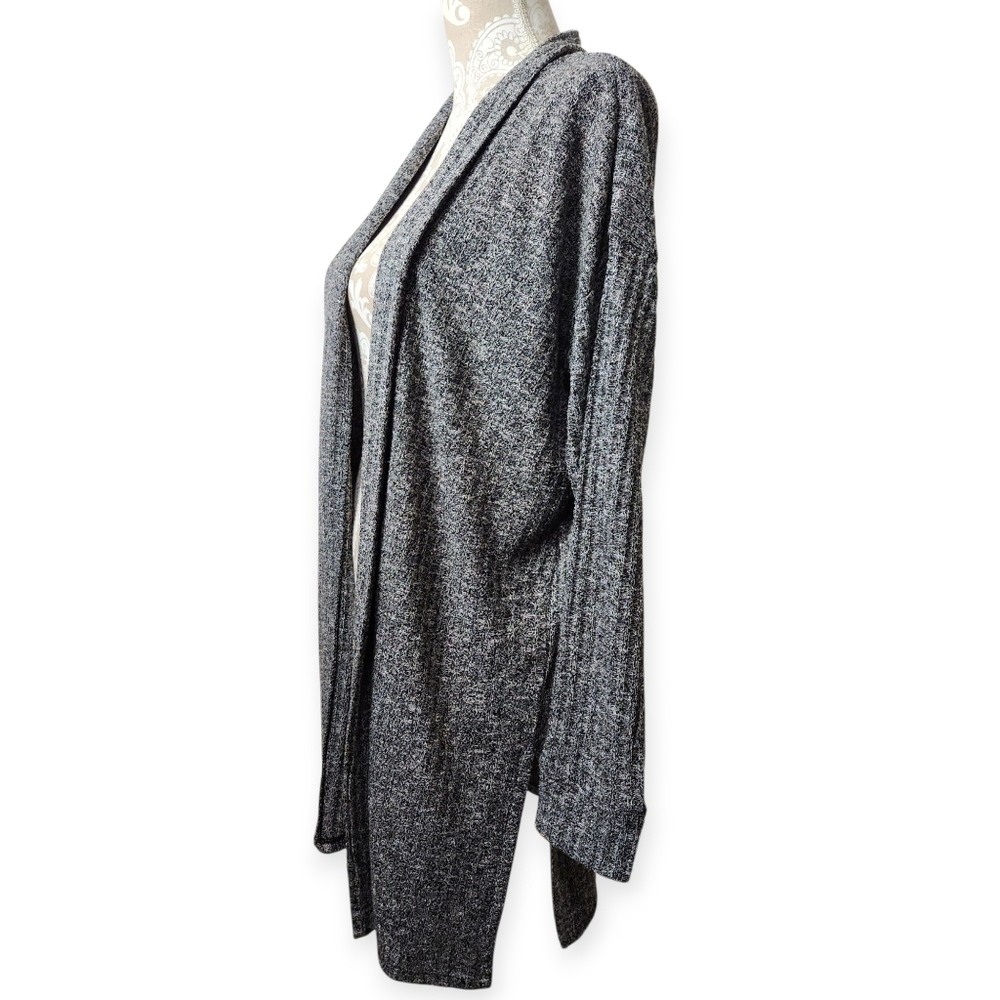 Ann Taylor Loft Chic Marled Neutral Career Open Front Cardigan Size L - Picture 8 of 9